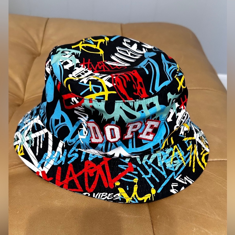 Unisex DOPE bucket hat  clean and excellent condition but no size tag